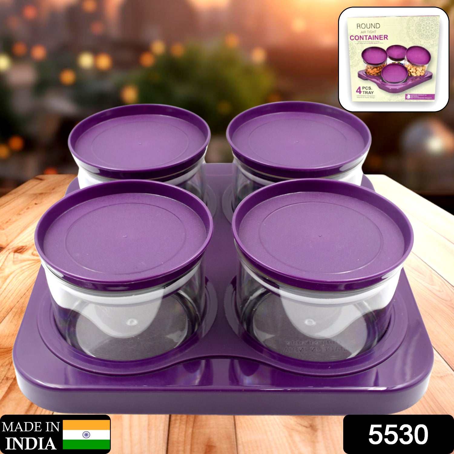 5550 Airtight Plastic 4 Pc Storage Container Set With Tray Dry Fruit Plastic Storage Container Tray Set With Lid  Serving Tray For Kitchen 5550 Airtight Plastic 4 Pc Storage Container Set With Tray Dry Fruit Plastic Storage Container Tray Set With Lid  Serving Tray For Kitchen